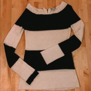 Sweater with chunky stripes